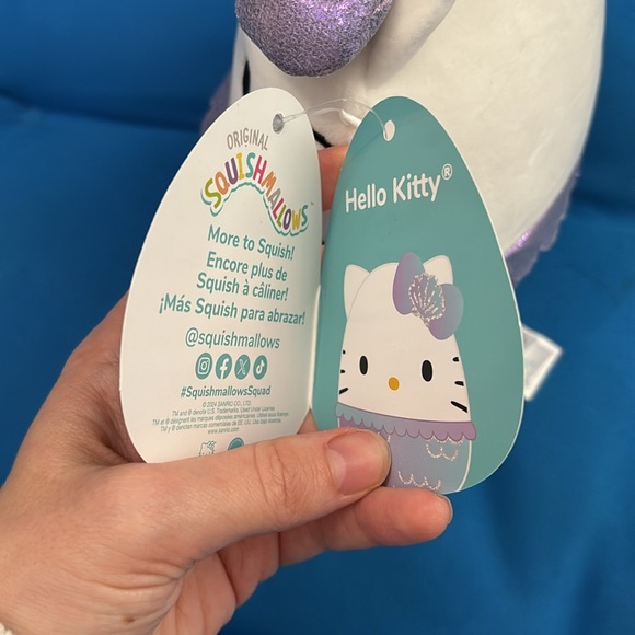 Original SquishMallows Hello Kitty Mermaid Size 7 “ Inch 2024 NWTS - Picture 4 of 11